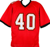 Mike Alstott Autographed Red Pro Style Jersey *across- Beckett W Hologram *Black