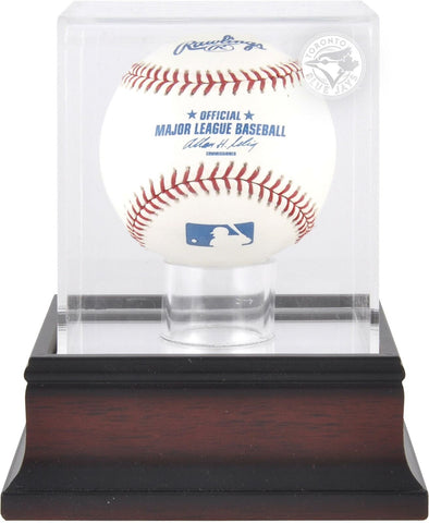 Toronto Blue Jays Mahogany Baseball Logo Display Case