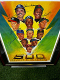 500 Homerun Club Signed Autographed Photograph Framed to 25x31 JSA