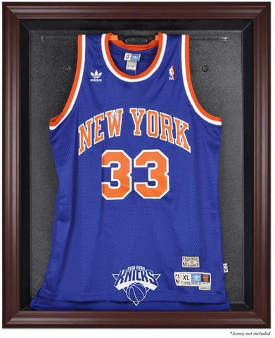 New York Knicks Mahogany Framed Team Logo Jersey Display Case