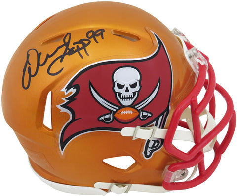 Warren Sapp Signed Tampa Bay Buccaneers FLASH Riddell Speed Mini Helmet (SS COA)