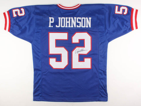 Pepper Johnson Signed New York Giants Jersey (JSA COA) 2xSuper Bowl Champion