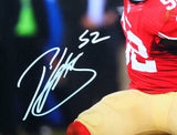 Patrick Willis Autographed SF 49ers Celebrating 16x20 HM Photo- Beckett W *White