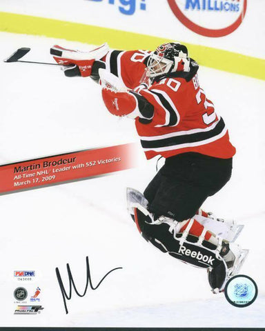 Devils Martin Brodeur Signed Authentic 8X10 Photo Autographed PSA/DNA #U43668