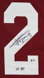 Johnny Manziel HT '12 Authentic Signed Maroon Pro Style Jersey BAS Witnessed