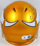 Dalvin Cook Signed Vikings Flash Speed Mini Helmet #4-Beckett W Hologram *Black