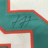 Autographed/Signed XAVIEN HOWARD Miami White Football Jersey PSA/DNA COA Auto