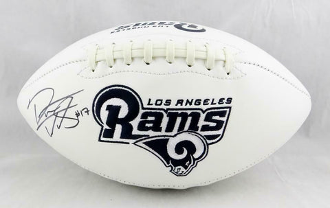Robert Woods Autographed Los Angeles Rams Logo Football - Beckett Auth *Black