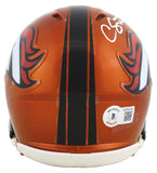 Broncos Courtland Sutton Authentic Signed Flash Speed Mini Helmet BAS Witnessed