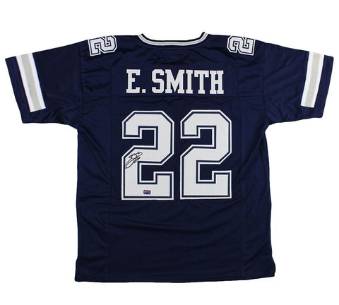 Emmitt Smith Signed Dallas Custom Blue Jersey