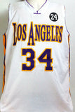 Shaquille O'Neal Autographed White Los Angeles Jersey - Beckett W Auth *4