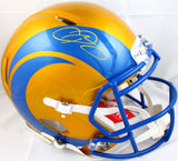 Odell Beckham Jr. Signed LA Rams F/S Flash Speed Authentic Helmet-Beckett W Holo