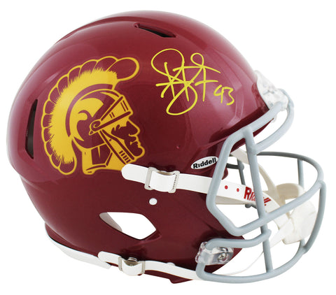 USC Troy Polamalu Authentic Signed Full Size Speed Proline Helmet BAS Witnessed