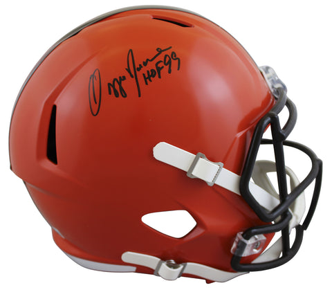 Browns Ozzie Newsome "HOF 99" Signed Full Size Speed Rep Helmet BAS Witnessed