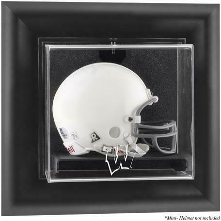 Wisconsin Badgers Black Framed Wall-Mountable Mini Helmet Display Case- Fanatics