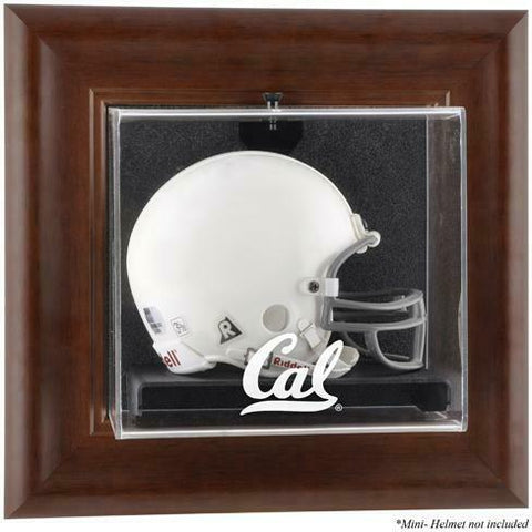California Bears Brown Framed Wall-Mountable Mini Helmet Display Case - Fanatics