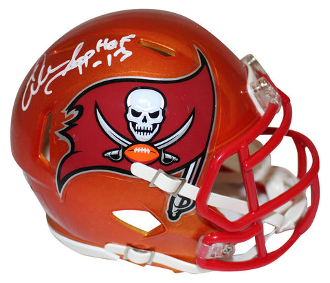 Warren Sapp Autographed Tampa Bay Buccaneers Flash Mini Helmet Beckett 35977