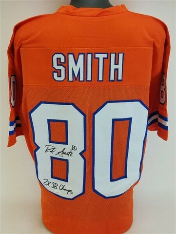 Rod Smith "2x SB Champs" Signed Denver Broncos Custom Orange Jersey (JSA COA)