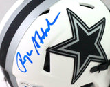Roger Staubach Autographed Dallas Cowboys Lunar Speed Mini Helmet- Beckett *Blue