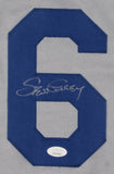 Steve Garvey Signed Los Angeles Dodgers Gray Jersey (JSA COA) 1981 W.S. Champion