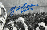 Y.A. Tittle Autographed 8x10 B&W Passing 49ers Photo- JSA Authenticated