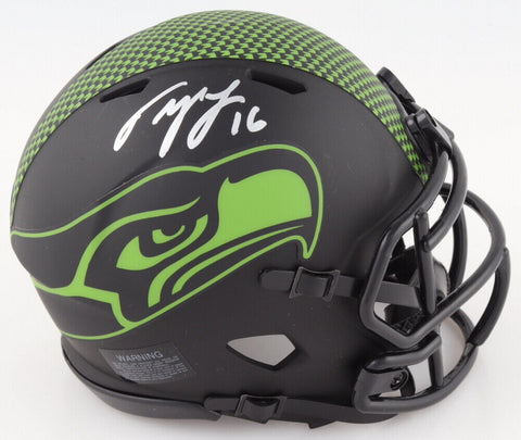 Tyler Lockett Signed Seattle Seahawks Eclipse Alternate Speed Mini Helmet (JSA)
