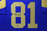 TORRY HOLT (Rams throwback TOWER) Signed Autographed Framed Jersey Beckett