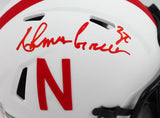 Ahman Green Autographed Nebraska Lunar Speed Mini Helmet-Beckett W Hologram *Red