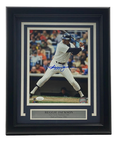 Reggie Jackson Signed Framed 8x10 New York Yankees Baseball Photo JSA ITP