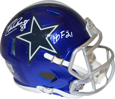 Drew Pearson Autographed Dallas Cowboys Flash Mini Helmet HOF Beckett 38888