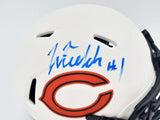 Justin Fields Autographed Bears Lunar Eclipse Mini Helmet Beckett QR WL62749