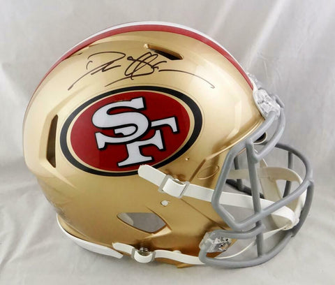 Deion Sanders Signed SF 49ers F/S Speed Authentic Helmet - Beckett W Auth *Black