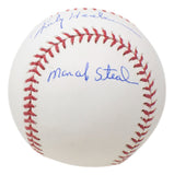 Rickey Henderson Signed Oakland A's MLB Baseball Man Of Steal Inscribed Steiner