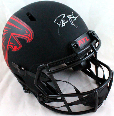Deion Sanders Signed Atlanta Falcons F/S Eclipse Speed Authentic Helmet-BAW Holo