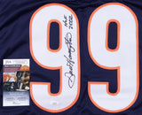 Dan Hampton Signed Chicago Bears Career Stat Jersey Inscribed HOF 2002 (JSA COA)