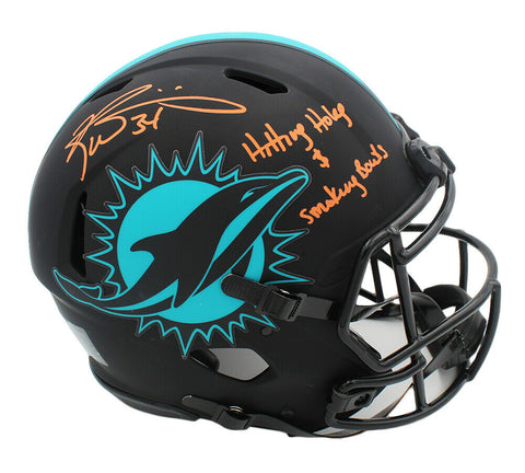 Ricky Williams Signed Miami Dolphins Speed Authentic Eclipse Helmet - Holes/Bowl