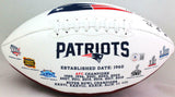 Rodney Harrison Signed Patriots Rawlings Logo Football w/ 2 Insc- Beckett W *Blk