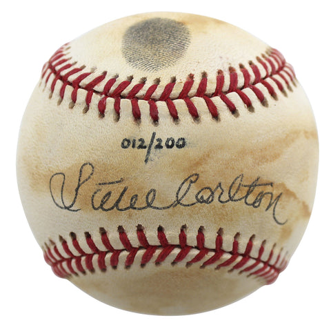Phillies Steve Carlton Signed Thumbprint Onl Baseball LE #12/200 BAS #BD23249
