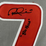 FRAMED Autographed/Signed RHYS HOSKINS 33x42 Philadelphia Grey Jersey BAS COA