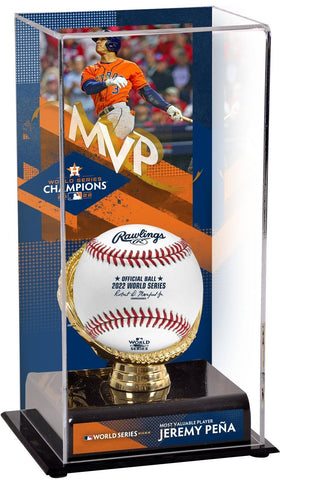 Jeremy Pena Astros 2022 WS Champs Most Valuable Player Display Case w/Image