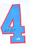Earl Campbell Autographed White Pro Style Jersey- Beckett W Hologram *Black