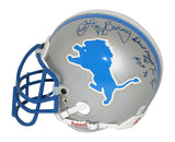 Detroit Lions Hall Of Fame Signed Authentic Mini Helmet 4 Sigs Barney BAS 33590