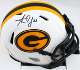 Aaron Jones Autographed Green Bay Packers Lunar Speed Mini Helmet-Beckett W Holo