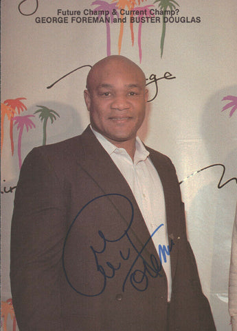 Foreman & Douglas Autographed Signed Magazine Page Photo To John PSA/DNA S48438
