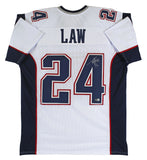 Ty Law Authentic Signed White Pro Style Jersey Autographed BAS Witnessed
