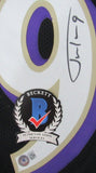 Justin Tucker Signed Baltimore Ravens Jersey (Beckett) 3xPro Bowl Place Kicker