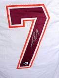 Michael Vick Autographed White College Style Jersey - Beckett W Hologram *Silver