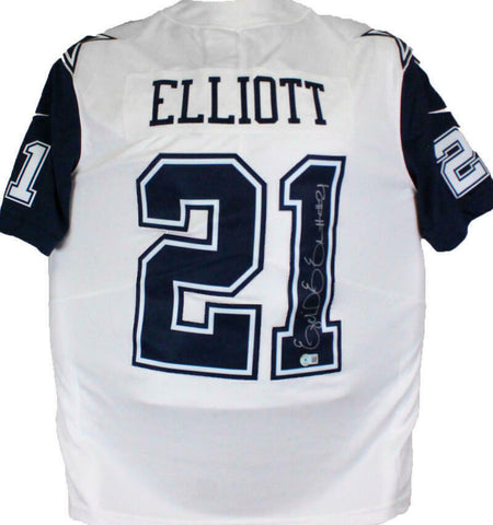 Ezekiel Elliott Autographed Cowboys Color Rush Nike Vapor Jersey-Beckett W Holo