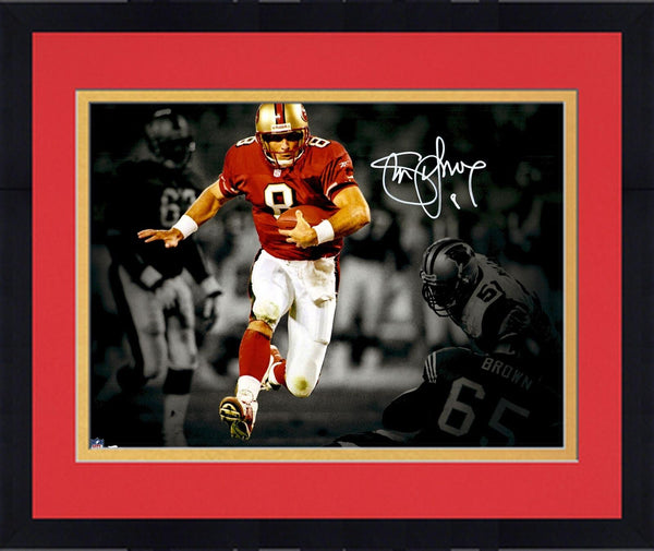 Framed Steve Young San Francisco 49ers Signed 11x14 Spotlight Photograph