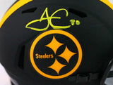 James Conner Autographed Pittsburgh Steelers Eclipse Mini Helmet - Fanatics Auth